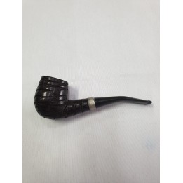 Cachimbo de Madeira - Castanho e Preto Trabalhado (Grande)