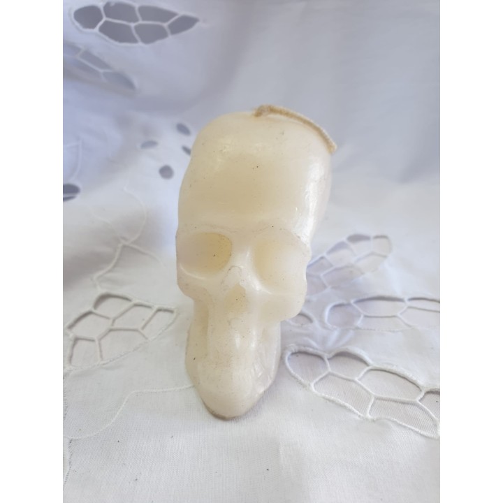 Vela de Cera Branca - Caveira