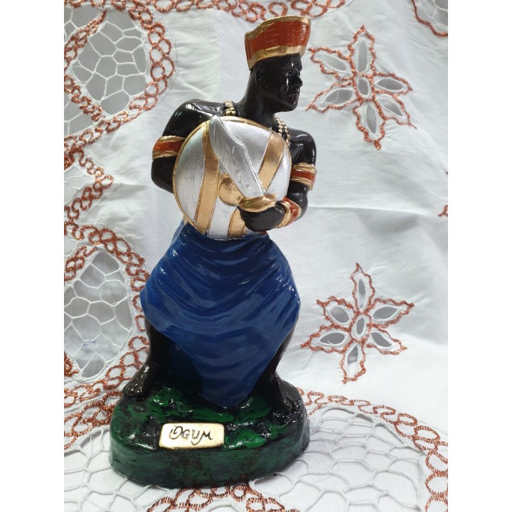Imagem de Ogun em Gesso 25cm