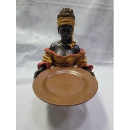 Busto Africana com Prato (32CM)