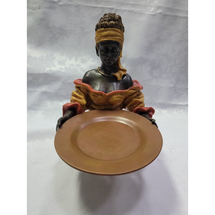 Busto Africana com Prato (32CM)